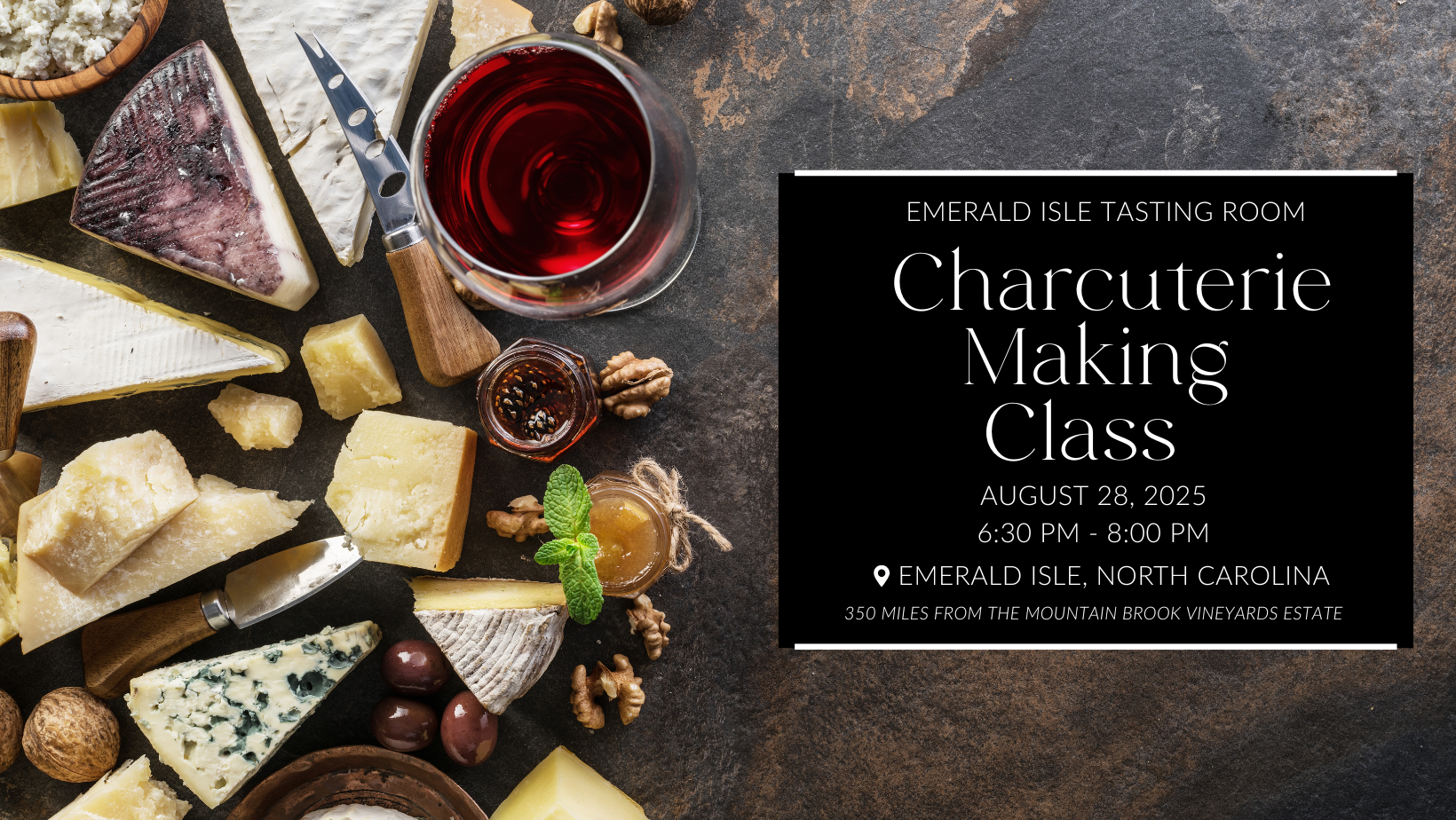 Wine and Charcuterie Class @ Emerald Isle, NC